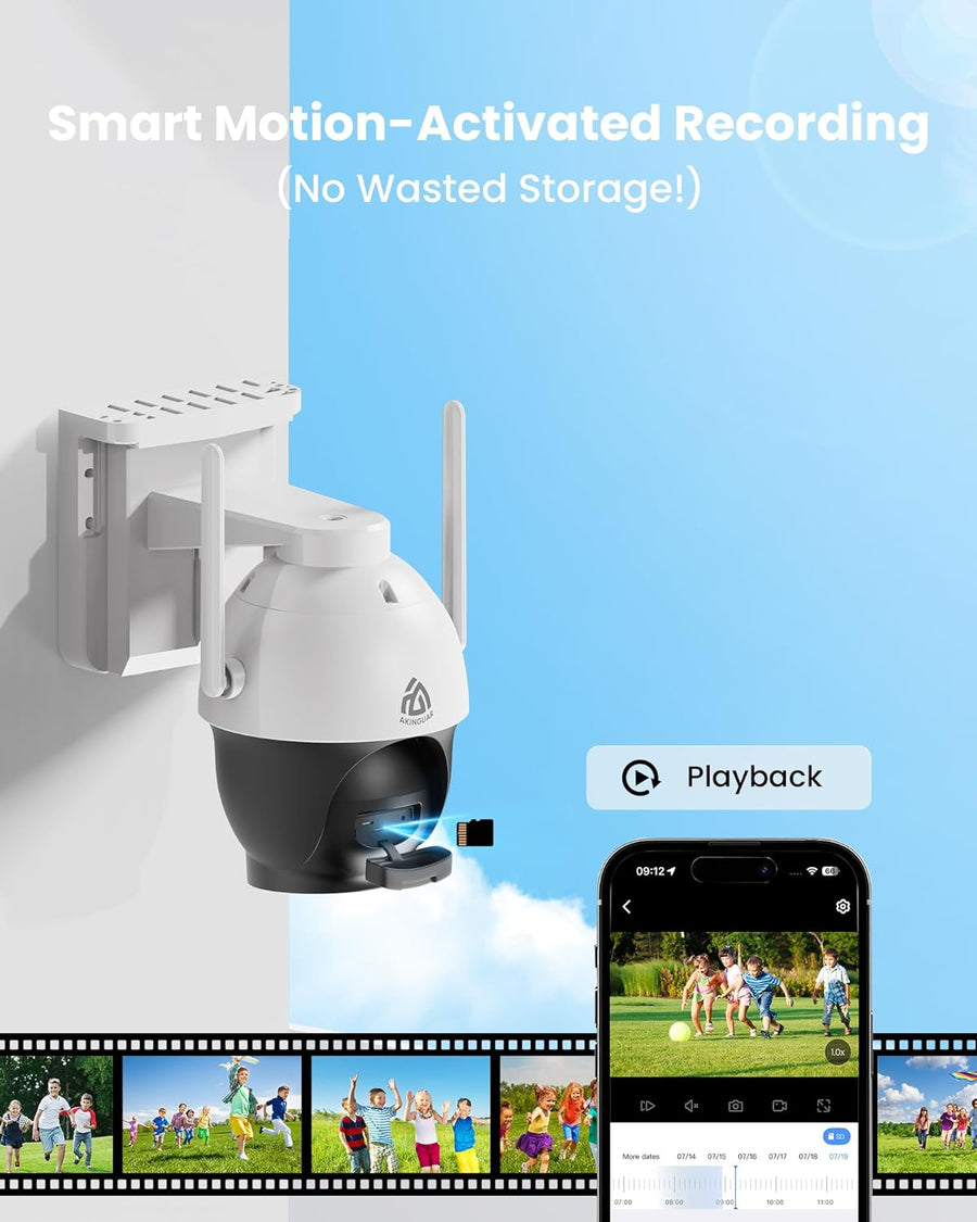 4G LTE Caméra Surveillance avec Carte SIM, 18000 mAh 2K HD Camera Solaire Exterieur sans WiFi avec 360° PTZ, PIR Détection Humaine/Mouvement, Vision Nocturne Couleur, Spotlight Sirène, IP66