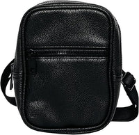 Sacoche Bandoulière Cuir Sacoche Homme et Femme Sacs à Bandoulière Petit Shoulder Bag Crossbody NOIR