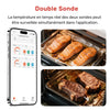 Thermomètre à viande sans fil avec Bluetooth et Wi-Fi, 2 sondes, 6 capteurs