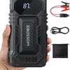 Booster Batterie Voiture, 12000mAh Démarreur de Voiture et Moto Portable, 12V Jump Starter avec Câbles de Démarrage Intelligents, Lumière LED Kit d'urgence pour Véhicules Chargeur de Secours