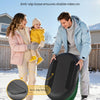 Luge Gonflable pour Bébé et Tout-Petits - Boule de Neige Aérienne d'hiver avec Housse Toile, Sangle de Remorquage, Poignées et Protection 3 Côtés pour Ski et Luge VERT
