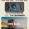 Caméra de Recul sans Fil, Moniteur TN 4,3 Pouces, Étanche IP68/Vision Nocturne Grand Angle/Lignes de Guidage Réglables/Inversion Image pour Voiture Camion Fourgon Caravane