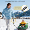 Luge Gonflable pour Bébé et Tout-Petits - Boule de Neige Aérienne d'hiver avec Housse Toile, Sangle de Remorquage, Poignées et Protection 3 Côtés pour Ski et Luge VERT