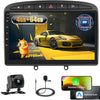 Autoradio Android 4G+64G pour Peugeot 308/408 2007-2015 avec Wireless Carplay&Android Auto, 9'' IPS Touch Screen Radio Voiture avec Bluetooth 5.0/GPS/Caméra de recul/FM/WiFi/SWC