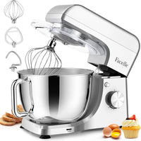 Robot Pâtissier 1300W, Bol en Inox 5.5L, 10 Vitesses + Pulse, Mouvement Planétaire, Robot Patissier avec Fouet, Crochet et Batteur – Accessoires Lavables au Lave-Vaisselle