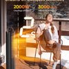 Chauffage d'Appoint, 2000W PTC Chauffage Electrique, Oscillant à 75°, 3 Modes, Minuterie 24H, Télécommande, Protection contre Basculement/Surchauffe, Radiateur Soufflant