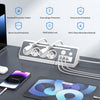 Multiprise 7 en 1 avec station de charge rapide, 4 ports CA, 2 ports USB-C, affichage LED et double interrupteur