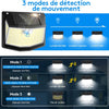 Lot de x4 Lampe Solaire Exterieur Detecteur Mouvement: 248 LED Solaire Extérieur Projecteur avec Détecteur de Mouvement 3 Modes 270° Eclairage Lumiere Sécurité sans Fil IP65 Etanche