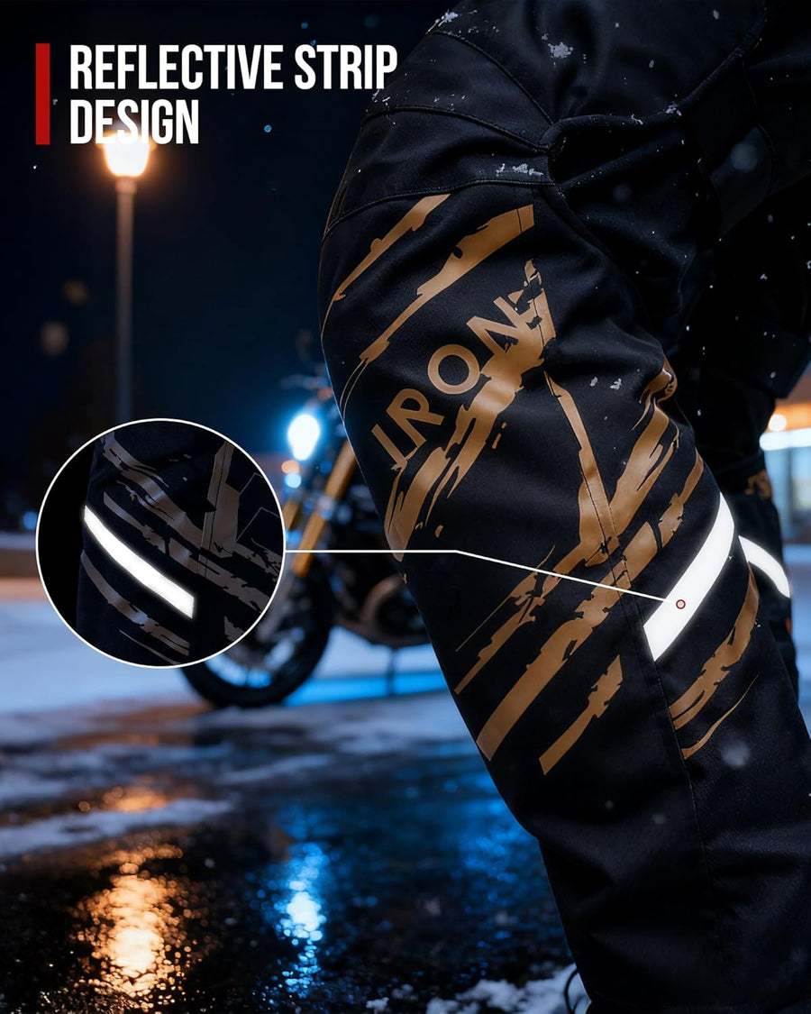 Genouillères chauffantes moto Hiver,Protections hivernales homologuées CE2,Amovibles,Chaudes,Imperméables et coupe-vent pour femmes et hommes