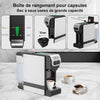 Machine à café à capsules, machine à café à capsules 4 en 1 pour Nes Original/D*G/A MODO MIO et café moulu, 7 niveaux de quantité d'eau