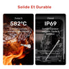 Thermomètre à viande sans fil avec Bluetooth et Wi-Fi, 2 sondes, 6 capteurs