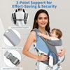 Porte Bebe - Kangourou Baby Carrier 3D ultra-doux (0 à 24 mois), On the Go 4 en 1 Multifonctionnel, Physiologique M-porte, pour Enfant Jusqu'à 15 kg