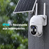 Caméra Surveillance 4G LTE Solaire avec Carte SIM,Enregistrement 24/7 Détection IA 25m, Audio Bidirectionnel, PTZ 355°, Panneau Solaire 8 W, 2K Vision Nocturne en Couleur, Abonnement Requis