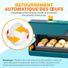 Couveuse Oeuf Automatique - Idéal tous âges - Incubateur Retournement Automatique - Contrôle Humidité - Mire oeuf intégré - 10 œufs - Tout type volailles