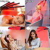 Lampe de luminothérapie rouge avec lumière infrarouge 660 nm et 850 nm – 420 LED, 5 niveaux, 4 panneaux réglables, minuterie et support pour soulager les douleurs du corps entier, visage, dos