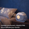 Projecteur 2-en-1 « Ciel étoilé et éclipse lunaire » et veilleuse, musique intégrée, lampe « Éclipse lunaire et galaxie » pour la décoration de la chambre d'enfant, détente avant le coucher, cadeaux d'anniversaire pour enfants