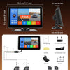 Caméra de Recul 2 Caméras avec Android Mirror LInk, 7 Pouces Moniteur 2 Écran Divisé IP68 Étanche, Vision Nocturne, Loop Video/Ligne Inversée