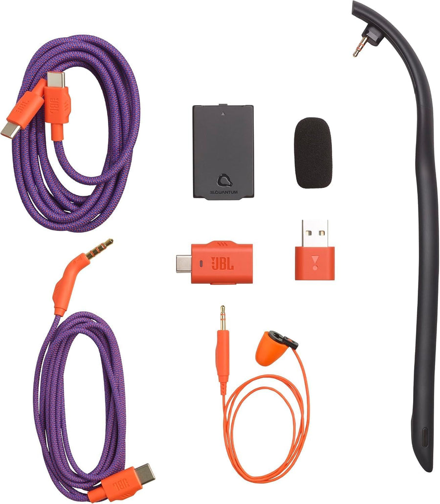 JBL Quantum 850, Casque Gaming sans Fil à Réduction de Bruit, Noir Réduction de Bruit Adaptative, Son Spatial avec Suivi de Tête, Double Sans Fil, Micro Amovible, QuantumENGINE