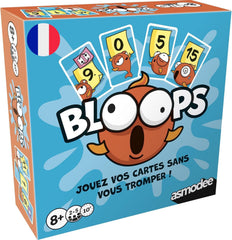 Asmodee - BLOOPS - Jeu de Cartes de Mémoire & Stratégie – Jeu d’Ambiance Famille et Enfants dès 8 Ans – Party Game Rapide & Fun pour Soirée – 10 Min - 2 à 5 Joueurs - Version Française