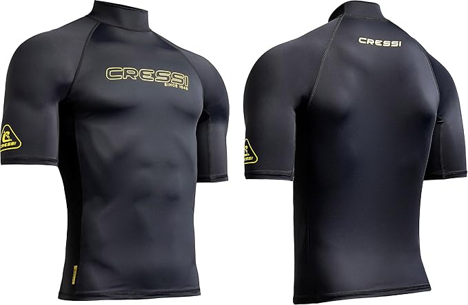 Cressi Sentinel Man Rash Guard Taille L Manches Courtes Protection Solaire UPF 50+ Séchage Rapide Natation Surf Plongée Pêche Plage Piscine et Sports Nautiques Homme