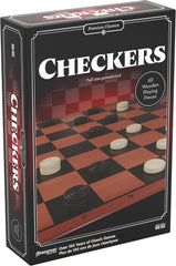Goliath - Checkers - Jeu de Dames Premium pour Enfants dès 6 Ans - Plateau de Jeu Pliable - Pions en Bois - Prenez Les Pions de l'Adversaire - Stratégie et Réflexion