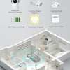 Caméra Surveillance 2K 3MP WiFi intérieure 360° Pan&Tilt Caméra IP, Vision Nocturne, Audio Bidirectionnel, Détection Humaine AI, Suivi de Mouvement, avec Carte Mémoire de 32 Go