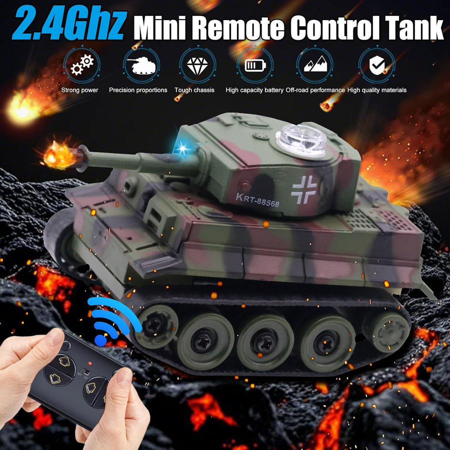 Véhicule militaire RC 2,4 GHz, mini voiture jouet électrique pour enfants à partir de 8 ans