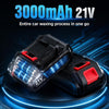 Polisseuse Voiture Sans Fil Excentrique 150mm 6 Vitesse Réglable 6000 U/min Lustreuse Polisseuse Voiture avec 2x21V 3000mAh Batteries