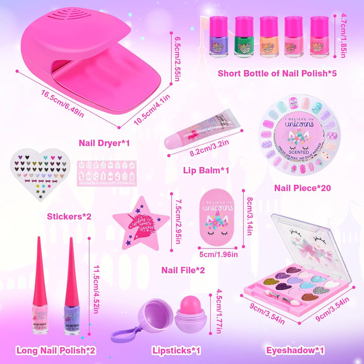 Kit Manucure Enfant Jouet Maquillage Ongle Kit Vernis Enfant