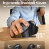 Souris à Boule sans Fil, EM02 Souris Ergonomique Bluetooth Rechargeable pour Ordinateur, Angle Ajustable et Connexion à 3 appareils, Suivi Fluide pour Ordinateur Portable, PC, Mac