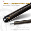 Queue de billard en fibre de carbone de 58 pouces, structure 1/2, connecteur à 3 dents, pointe de 12,4 mm, 540-567 g, convient pour les joueurs de billard professionnels
