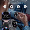 Montre Connectée Homme 2.01'' HD Smartwatch Militaire avec Appels Bluetooth Torche LED 650mAh 150+ Mode Sportifs Surveiller Cardio Podometre Sommeil, Fitness Tracker pour iOS Android