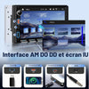 Ecran 2Din Autoradio avec Carplay sans Fil Android Auto, 7 Pouces Touches Piano 2 Din Écran Tactile Radio Voiture avec Bluetooth, Radio FM, EQ, Vidéo en Ligne, Mirror Link, USB/AUX/Type-C, SWC