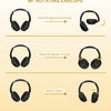 Casque Bluetooth sans Fil & Filaire, 115H d'autonomie Micro Intégré, Connexion Multipoint, Bluetooth 5.4, Câble 3.5mm, Son stéréo immersif, Confortable et Pliable, Rotation à 90°