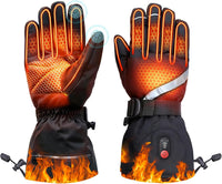 Gants Chauffants Moto Tactiles,Chauffage Sur L'ensemble Des Doigts imperméables et coupe-vent,3 niveaux de température,2*3200 mAh Batterie pour le ski, la moto, la randonnée et l'alpinisme