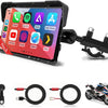 Carplay Moto 7 Pouces avec 2 Méthodes d'alimentation, GPS Moto Android Auto avec écran de Moto étanche 2,5D IPS, Double Assistant Bluetooth