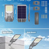 Lampadaire Solaire Exterieur, OLL 6500K Projecteur Led Extérieur Puissant, Spot Solaire avec Detecteur de Mouvement, IP67 Étanche Eclairage Lampes Solaires pour Garage, Jardins, Cour