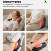 Masseur Dos et Cervicales avec Chaleur pour Soulagement Douleur, EZBack Go Massage Shiatsu 4D Tissus Profonds, Coussin Massant avec Poignée Bureau et Maison
