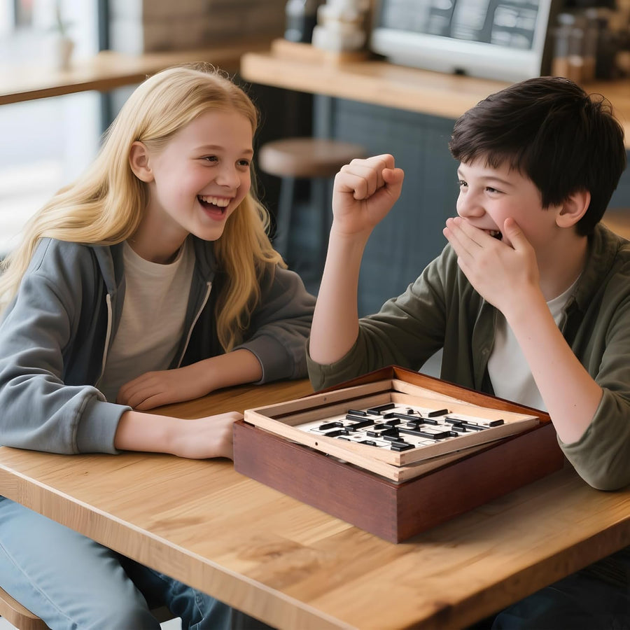 Jeu de Labyrinthe en Bois, Jeu d'équilibre Labyrinthe de qualité supérieure, Plateau Classique Robuste de 33,5 cm, défi de Coordination œil-Main