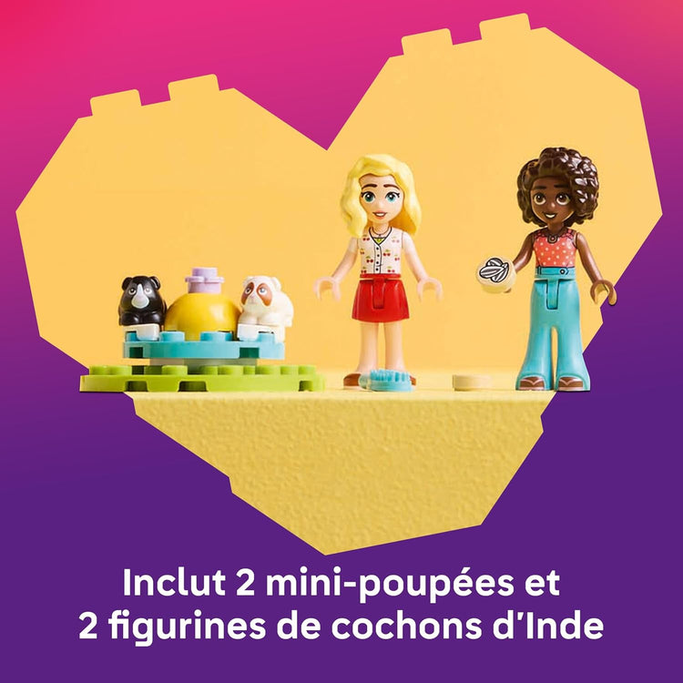 LEGO Friends L’Aire de Jeux des cochons d’Inde Inclut 2 Mini-poupées, 2 Animaux et Un Toboggan 42640