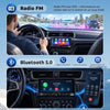 Ecran CarPlay Autoradio 1 DIN 6,86" InCell, Android Auto sans Fil Trajets et Voyages Stationnement Facile Caméra 12 LED Touches Piano Bluetooth 5.0 FM Commandes Volant Type-C 4×45 W