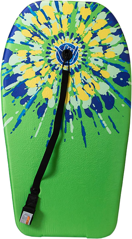 BODY BOARD Enfants 84cm Capacité 122cm / 30kg Planche Surf XPE Sangle Elastique Réglable VERT