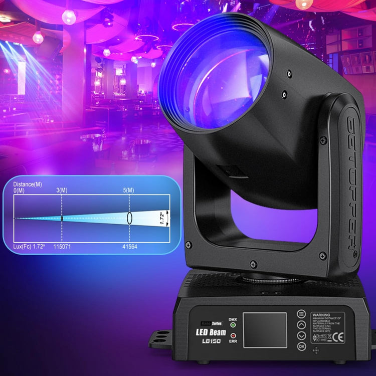 Projecteur Luminaires 150W Tête Mobile Dmx 512 RGBW 12 Gobos 12 Couleurs Activation Sonore