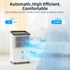 Déshumidificateur d'Air 16L/jour Ultra-silencieux, Contrôle Central Intelligent, Mode AUTO, Indicateur d'humidité, Minuterie 24H, Plus Puissant, Plus Efficace