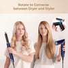 Air Brush Styler 5en1 Brosse Soufflante Chauffante Brushing Sèche-Cheveux Ionique Boucleur a Cheveux à Air Brosse à Lissante Embout de Sèche-cheveux Ensemble de Coiffure VIOLET