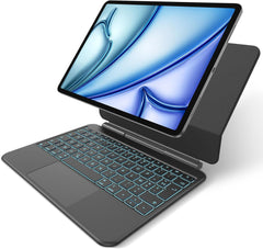 Clavier pour iPad Air 11 (M3/M2, 2025/2024)/Air 5/4 AZERTY ISO-FR, Magic Keyboard pour iPad Pro 11