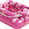 Flotteur de piscine pour enfants avec canon à eau, jouets gonflables extra épais de 0,35 mm pour garçons et filles de 3 à 6 ans, flotteurs de piscine robustes avec siège rembourré pour bataille ROSE