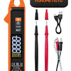 Pince multimètre POROMETISTO, multimètre AC/DC 1mA/mV haute précision 6000 points, plage 100A/600V, détection NCV, résistance, capacité (nF/µF/mF), continuité et mode auto