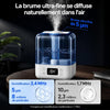 Humidificateur D'air 5L Chambre Plante, Dificateur 22dB Calme, pour 40m² mini Humidificateur d air Bebe, Minuteur 12h, Mode Sommeil, Verrouillage Enfant, Fonction Arôme, avec Hygromètre