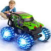 Monster Truck télécommandé avec pneus lumineux, rotation à 360°, cascade et Monstertruck télécommandé 1/20 avec 100 minutes de temps de jeu, 2,4 GHz, à partir de 3, 4, 5, 6, 7, 8 ans, garçons et filles